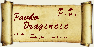 Pavko Draginčić vizit kartica